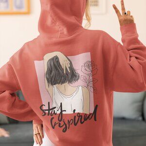 Back Big Design Stay Inspired Hoodie | Sweatshirt T-shirt |